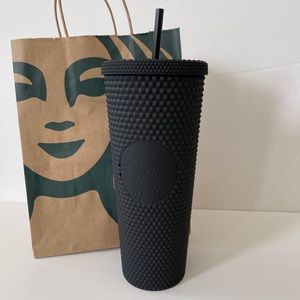 NWT 2021 STARBUCKS Matte Black tumbler 24oz
